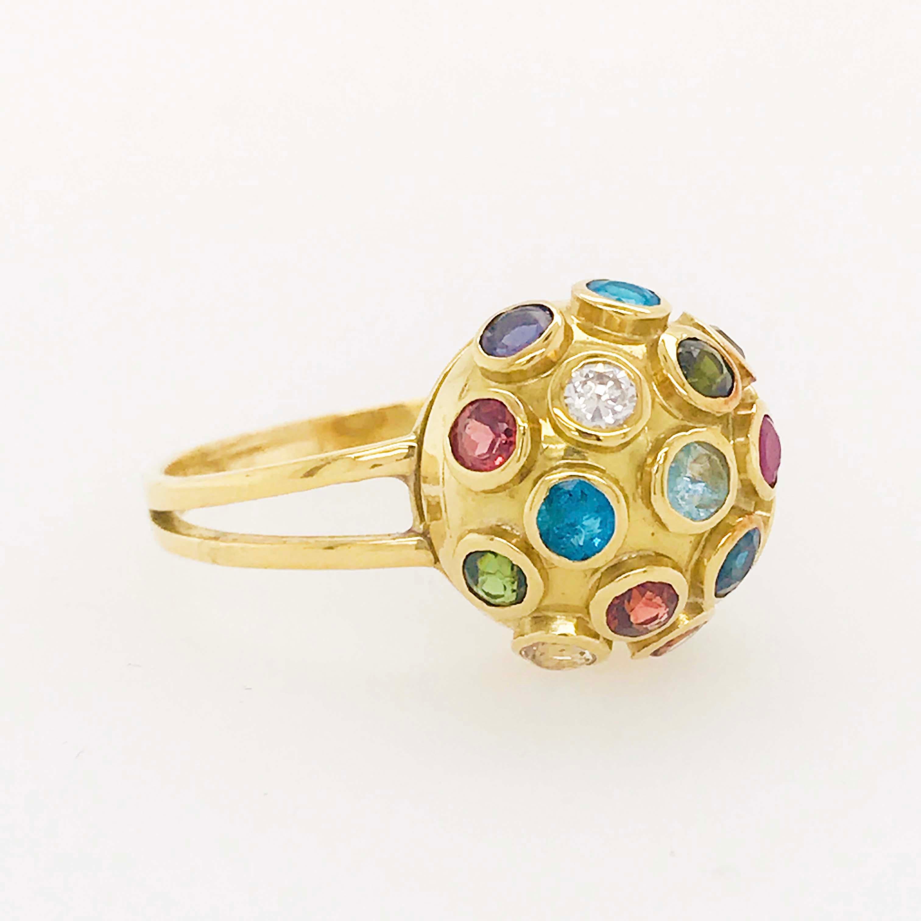 18k gold dome ring