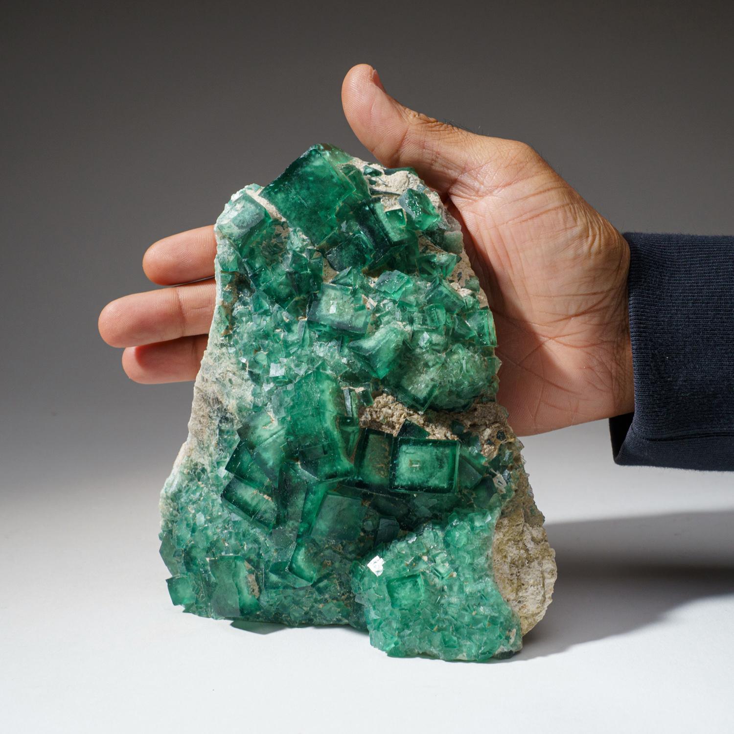 Ein echtes grünes Fluorit aus Namibia (3 lbs) (21. Jahrhundert und zeitgenössisch) im Angebot