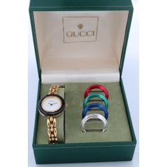 Genuine GUCCI 11/12 Watch. Vintage Ladies Gucci Change Bezel Watch. With Box