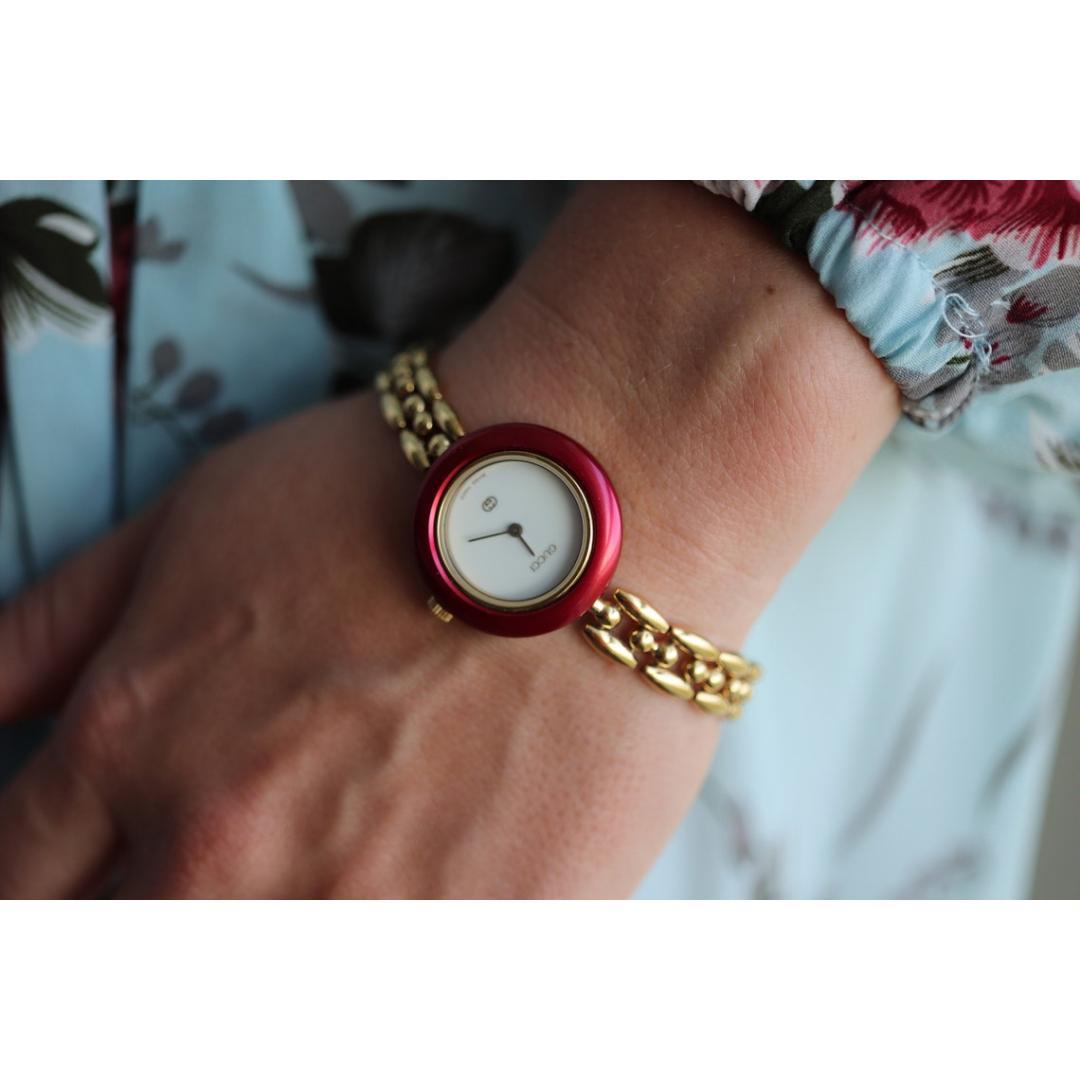 Genuine GUCCI 11/12 Watch. Vintage Ladies Gucci Change Bezel Watch. With Box 2