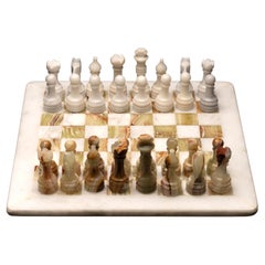 Genuine Hand-Carved Onyx Chess Set With Deluxe Velvet Case // Ver. 1