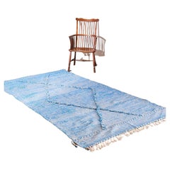 Genuine Hand woven Moroccan rug- Blue diamond