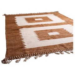 Genuine Hand woven Moroccan rug- Rusty square
s