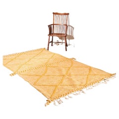 Genuine Hand woven Moroccan rug- Yellow diamond