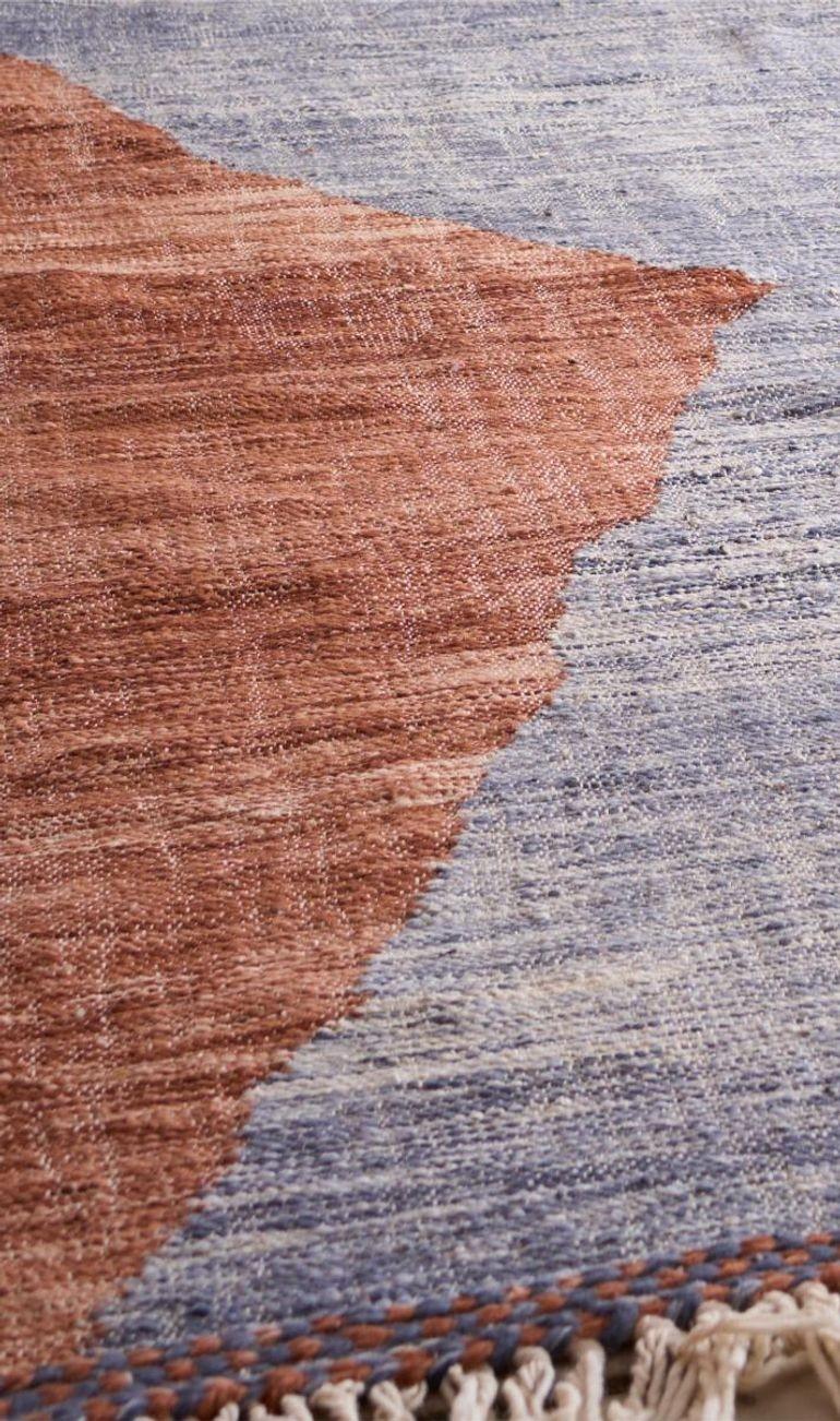 Genuine handgewebte marokkanische Teppiche – rot, grau, Sanduhr-Glas (21. Jahrhundert und zeitgenössisch) im Angebot