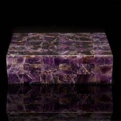 Genuine Handcrafted Amethyst Box with Velvet Interior