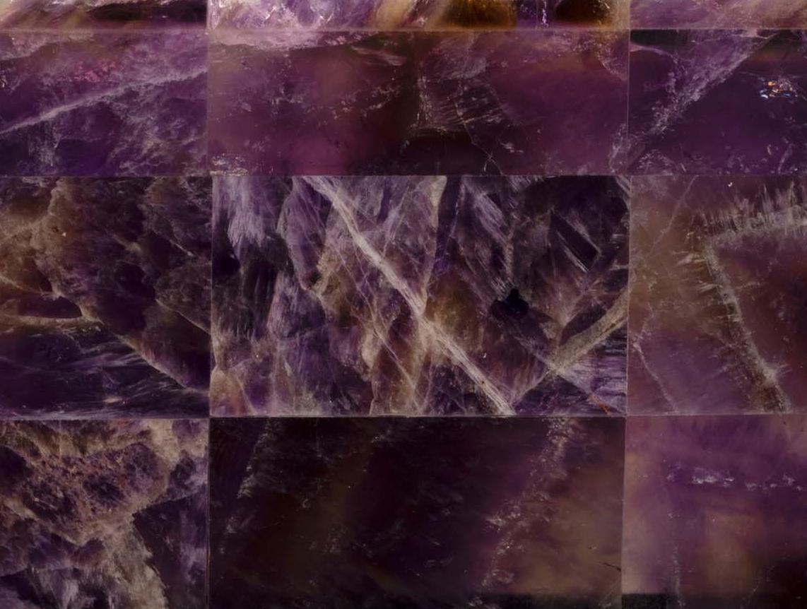 Hand-Crafted Genuine Handcrafted Amethyst Box with Velvet Interior