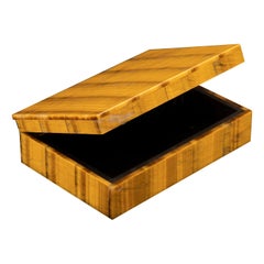 Genuine Handcrafted Tiger's Eye Box with Velvet Interior // Ver. 1