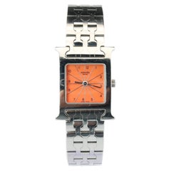 Genuine HERMES Heure H Orange HH1.210.830 Quartz Watch.