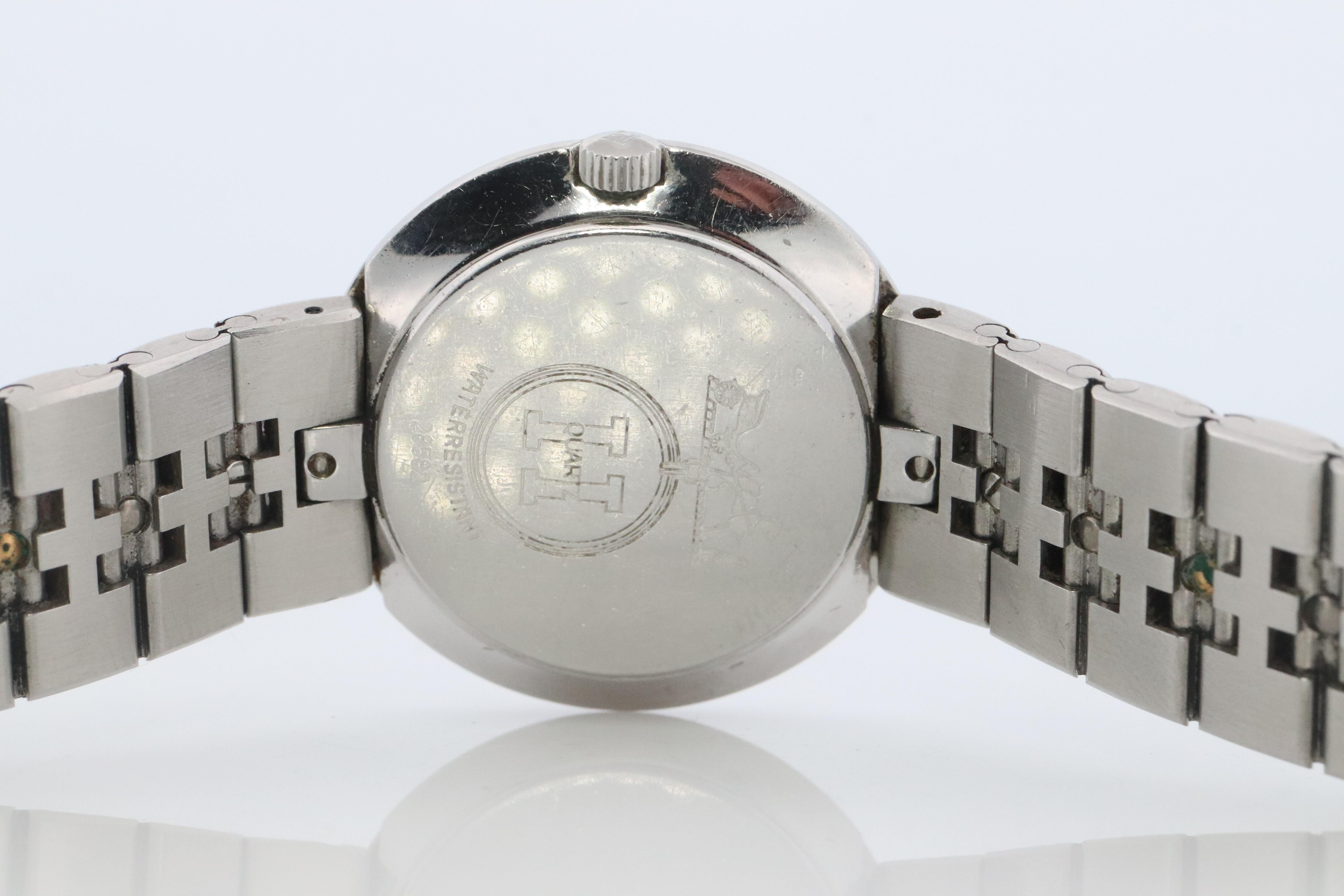 Genuine HERMES Olympia SS 30mm Round Quartz Wrist Watch For Sale 2