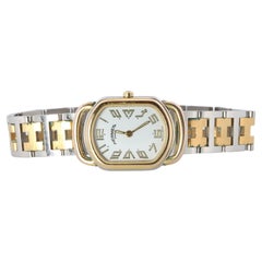 Genuine HERMES RALLYE Stainless Steel 21mm RA1.220 Quartz Watch White.