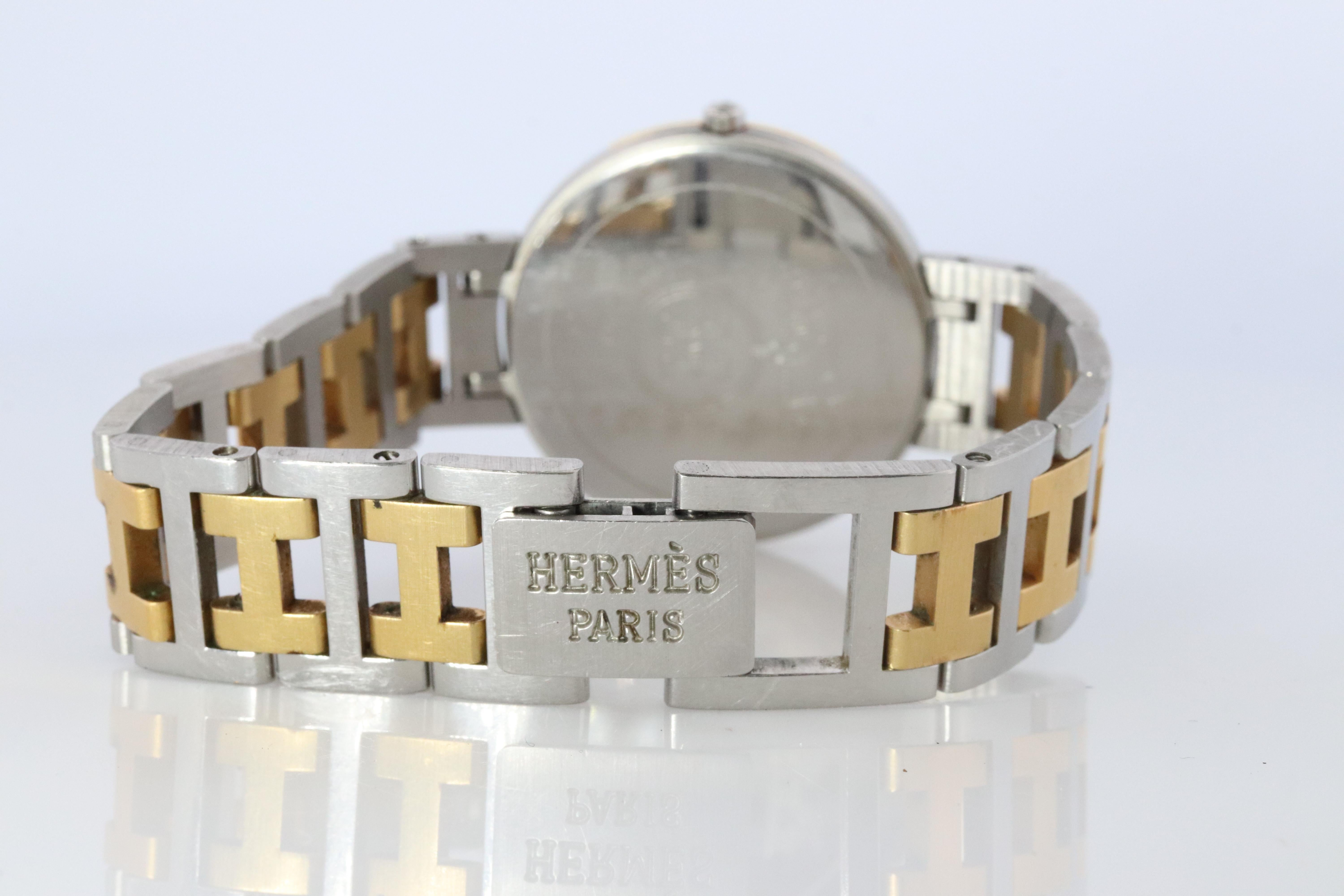 Women's Genuine HERMES Windsor GM 31mm Round Quartz Watch White Dial For Sale