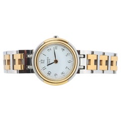 Genuine HERMES Windsor SS 24mm Round Quartz Watch White Dial Genuine HERMES Windsor SS 24mm Round Quartz Watch White Dial