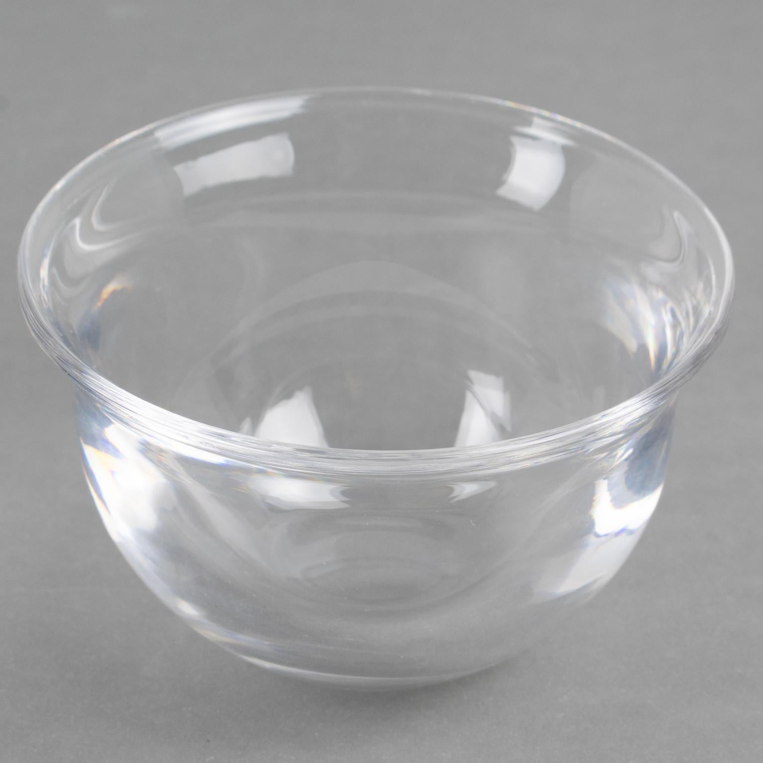 Echtes Horn und Kristall Modernist Kaviar Schüssel Dish Server Chiller, circa 2000 im Angebot 8