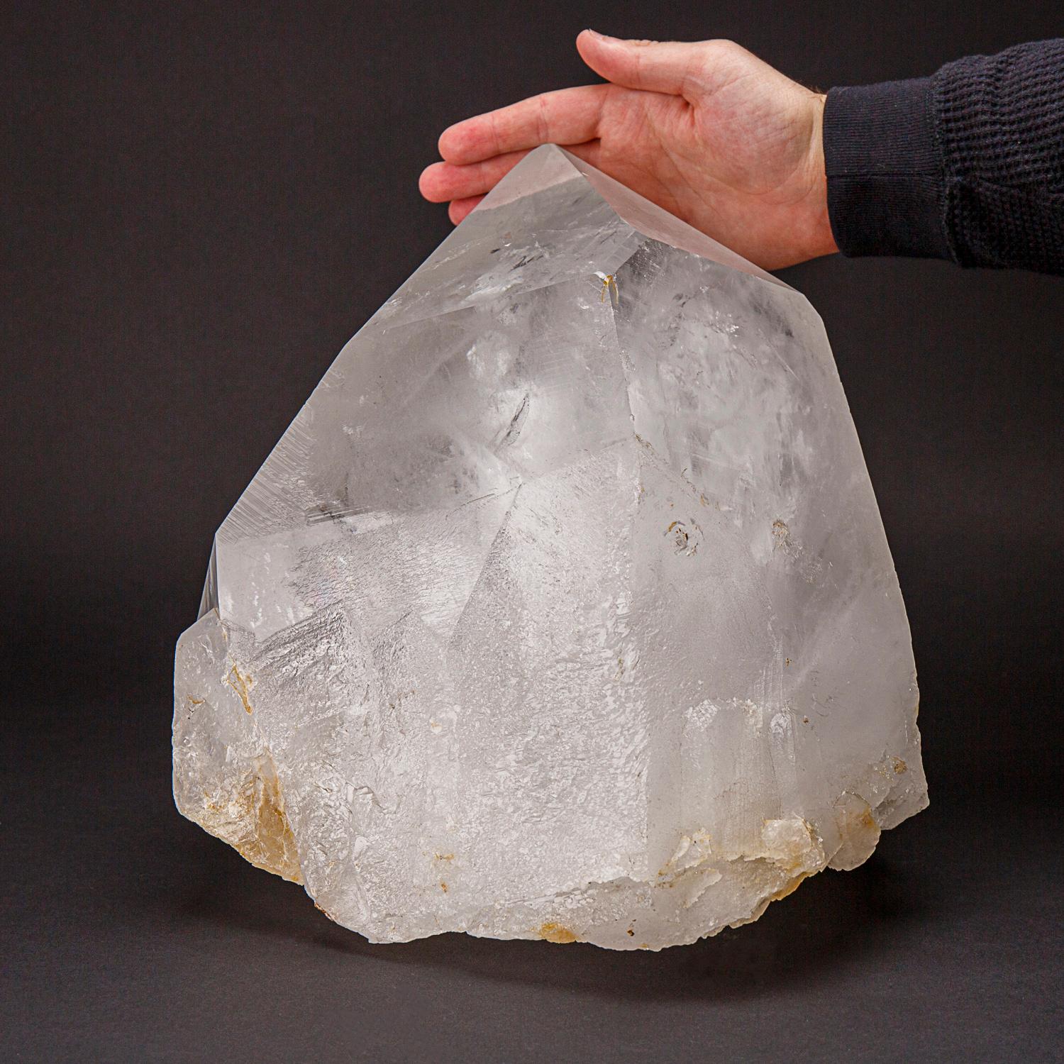 Brazilian Genuine Huge Clear Quartz Crystal Cluster Point from Brazil (61.5 lbs) For Sale