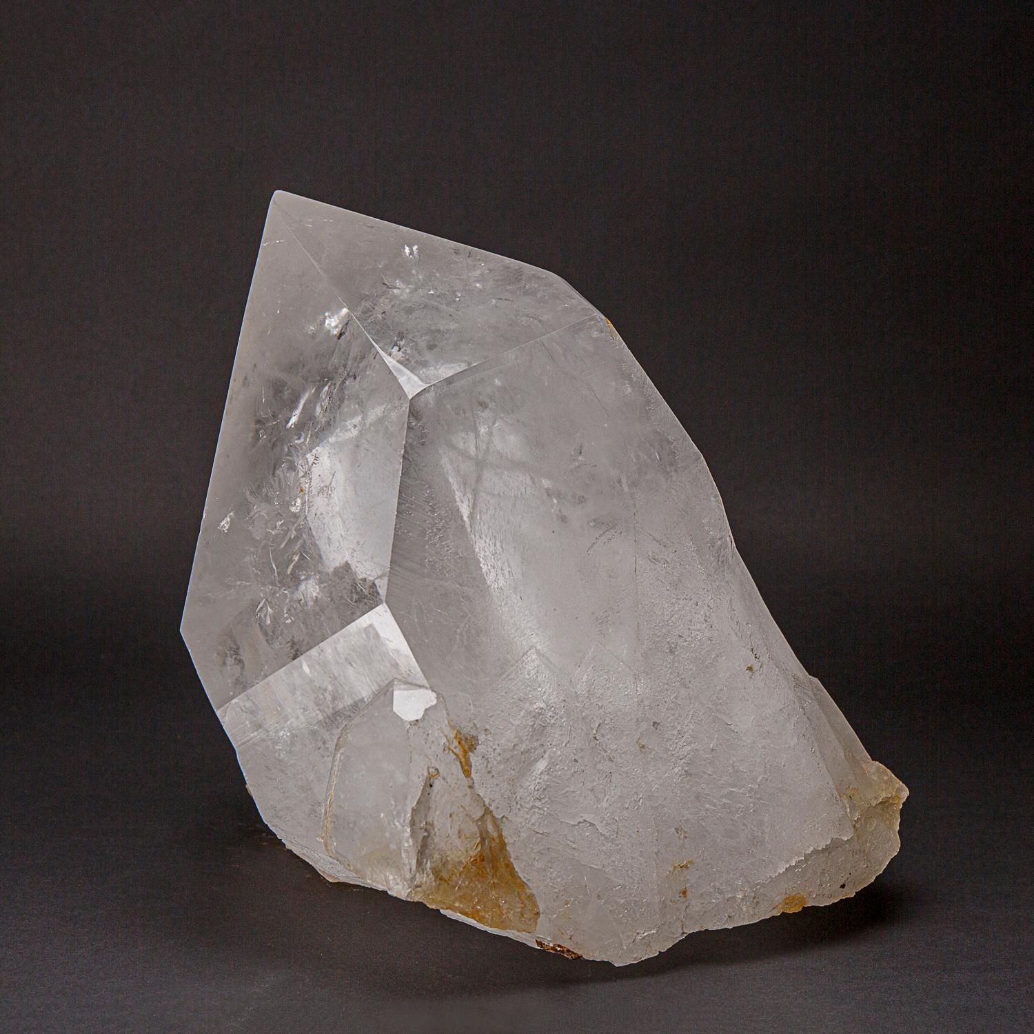 Genuine Huge Clear Quartz Crystal Cluster Point from Brazil (61.5 lbs) In New Condition For Sale In New York, NY