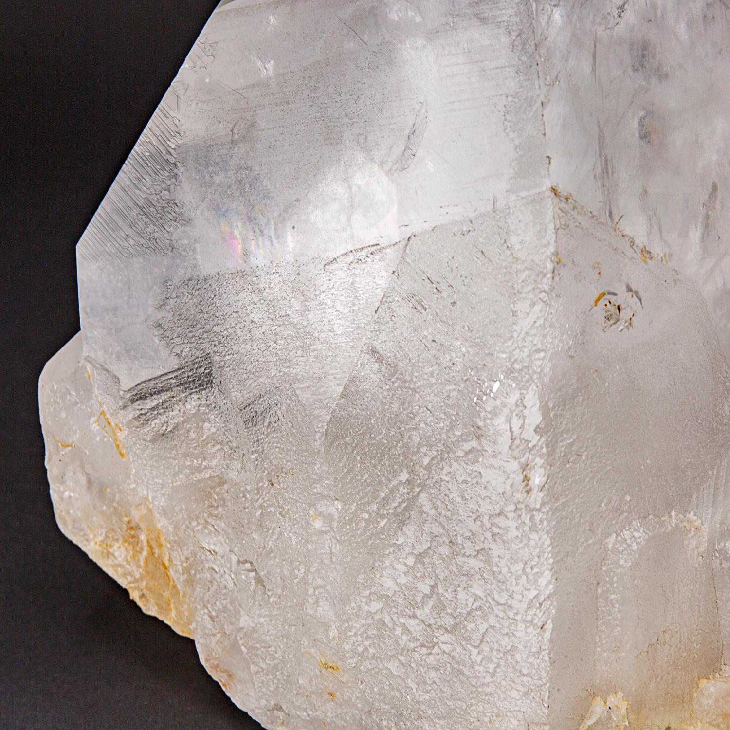 Contemporary Genuine Huge Clear Quartz Crystal Cluster Point from Brazil (61.5 lbs) For Sale