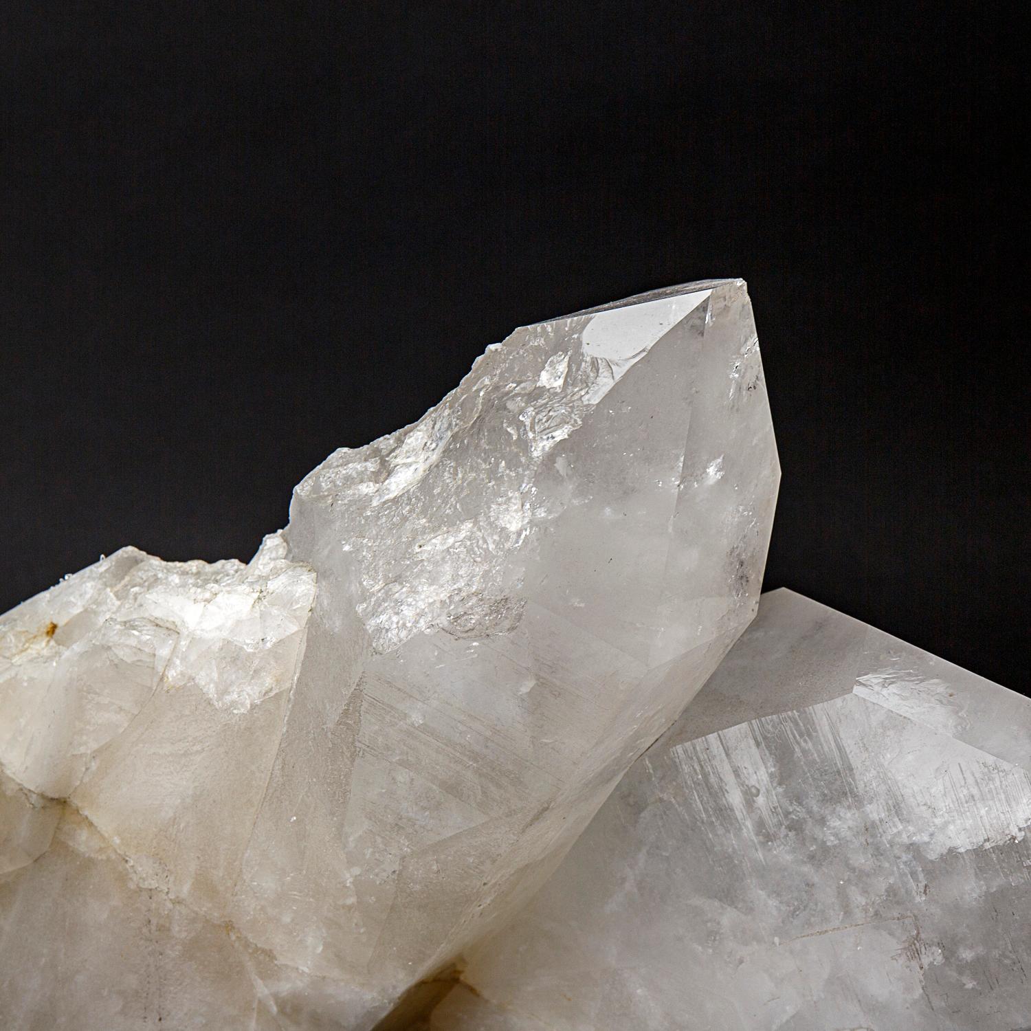 Contemporary Genuine Huge Clear Quartz Crystal Cluster Point from Brazil (84 lbs) For Sale
