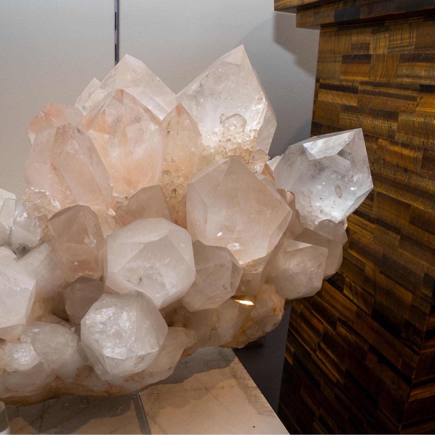 Genuine Huge Clear Quartz Crystal Cluster Point from Brazil For Sale 2