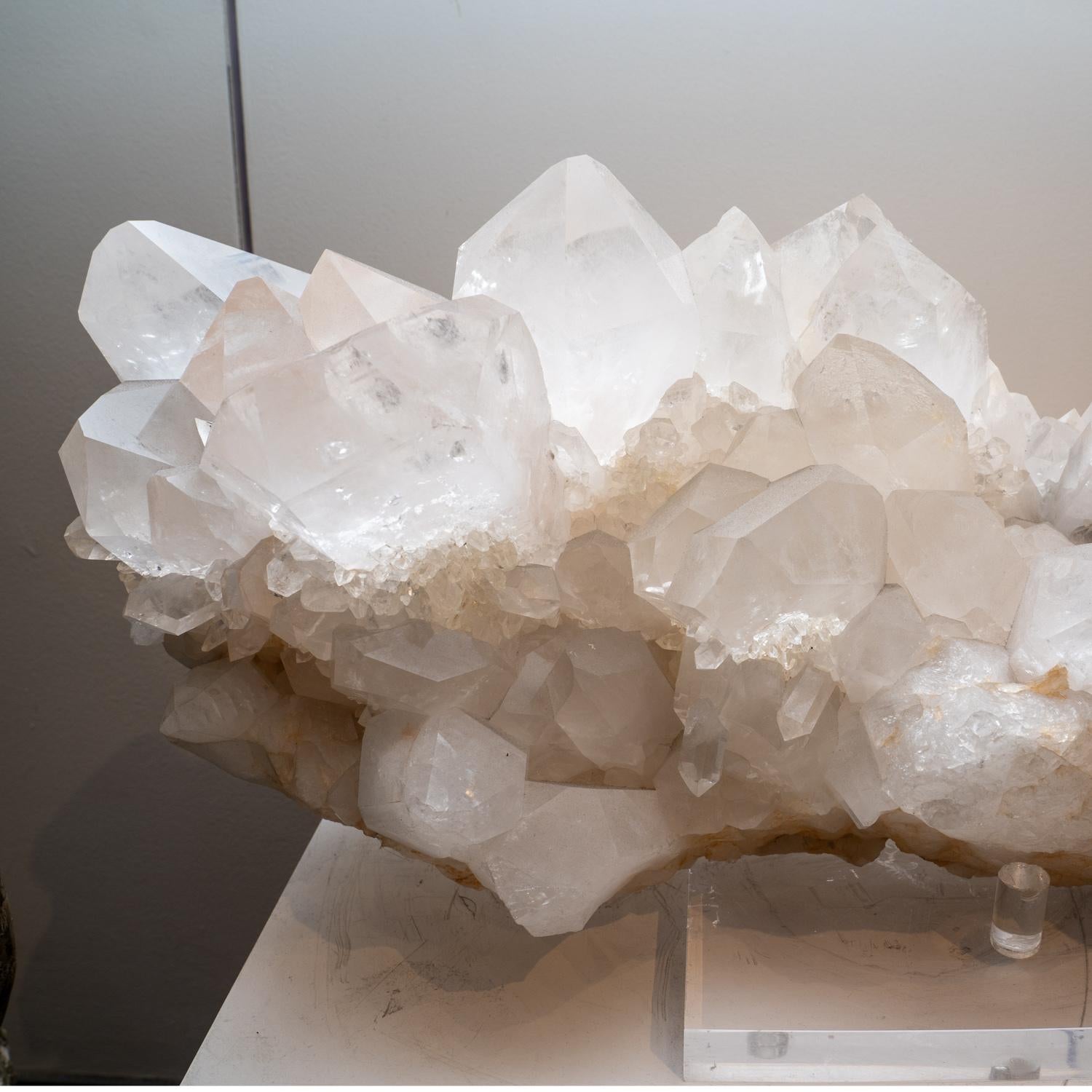 Genuine Huge Clear Quartz Crystal Cluster Point from Brazil For Sale 3