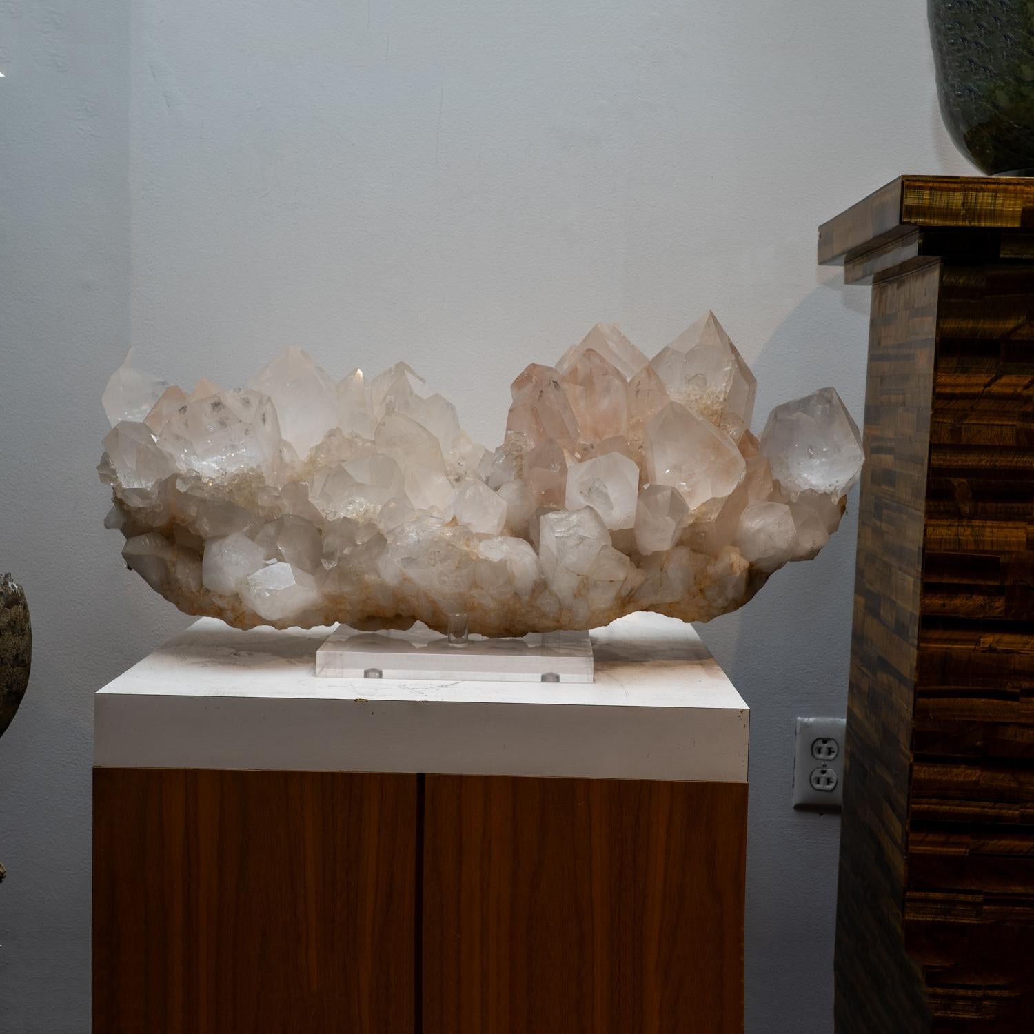 Genuine Huge Clear Quartz Crystal Cluster Point from Brazil For Sale 4