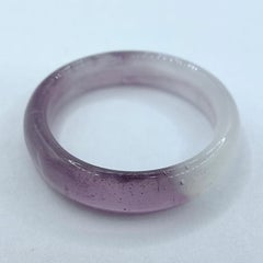 Genuine Icy Levander Serpentine Jade Ring