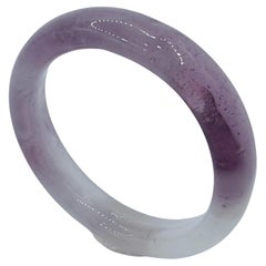 Retro Genuine Icy Levander Serpentine Jade Ring