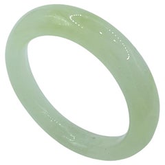 Bague véritable en jade serpentine vert pomme claire
