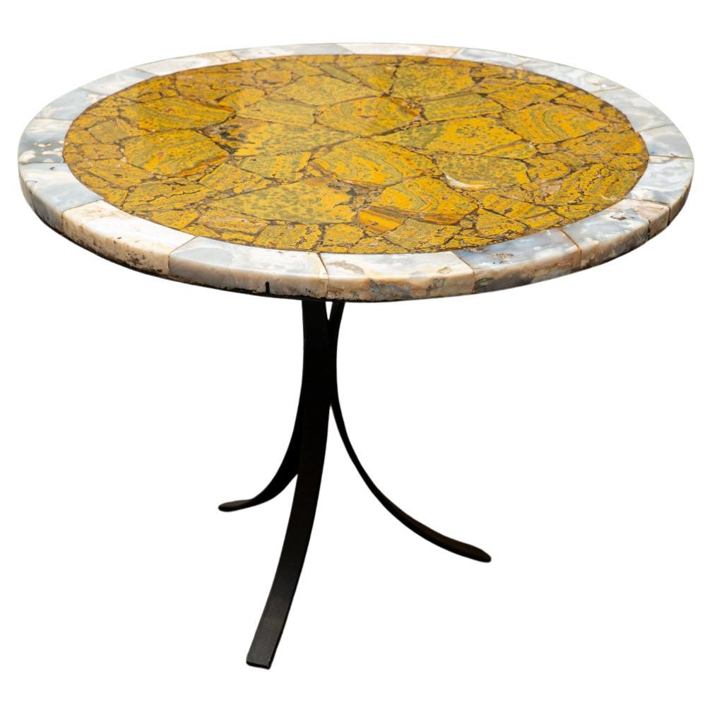 Genuine Jasper and Agate Round Coffee/End Table