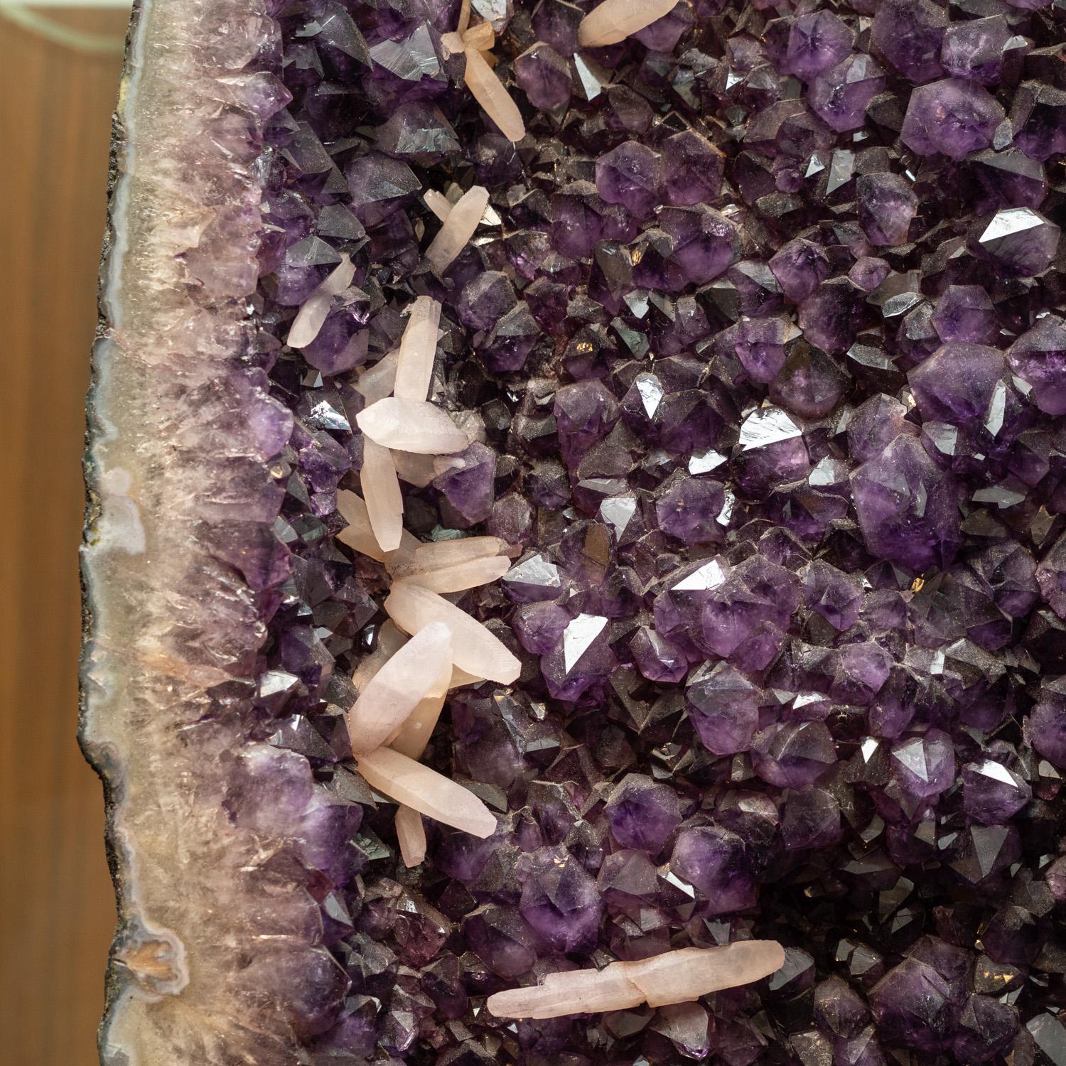 Uruguayan Genuine Large (55'') Amethyst Cluster Geode from Brazil For Sale