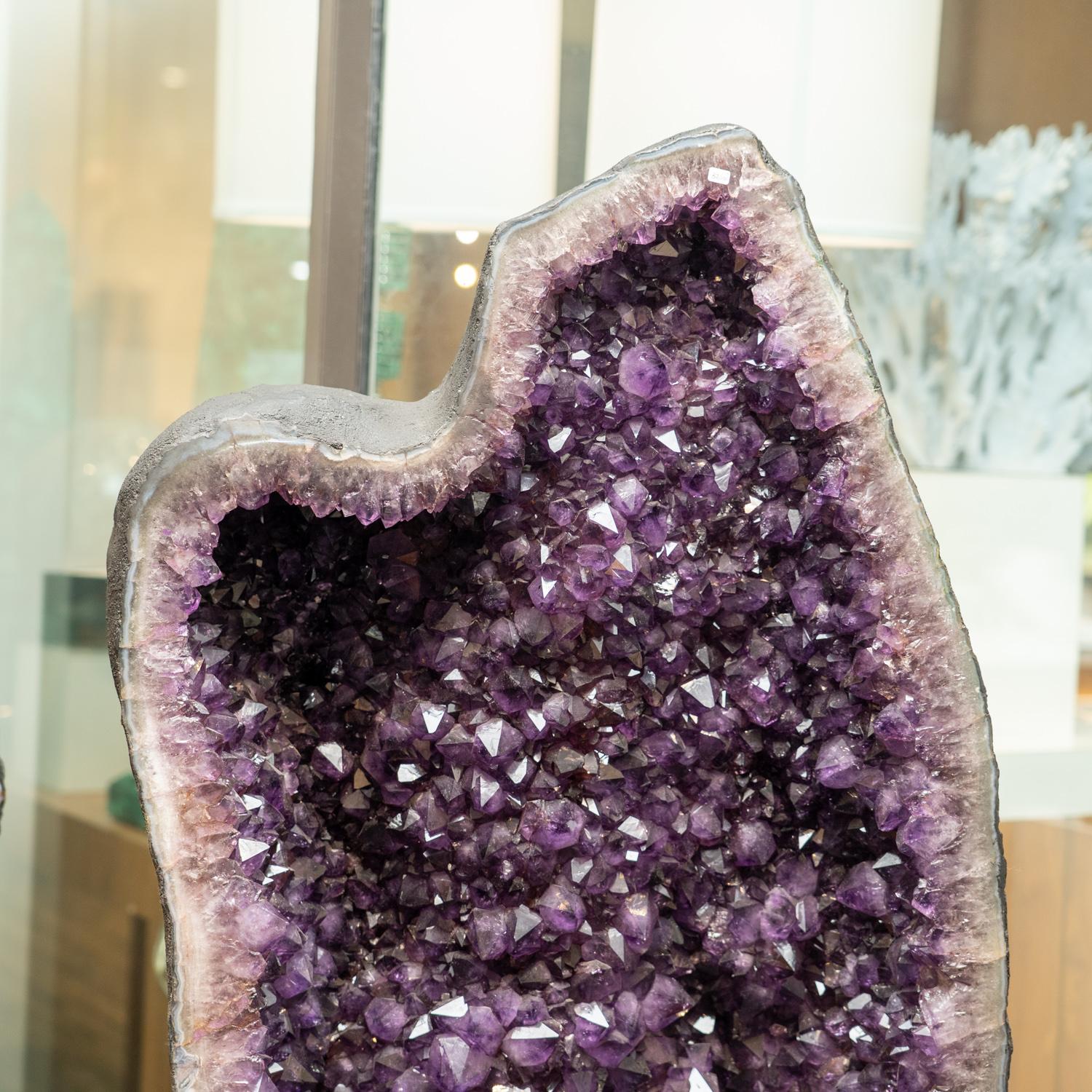 Geode autentico a grappolo di ametista di grandi dimensioni (55