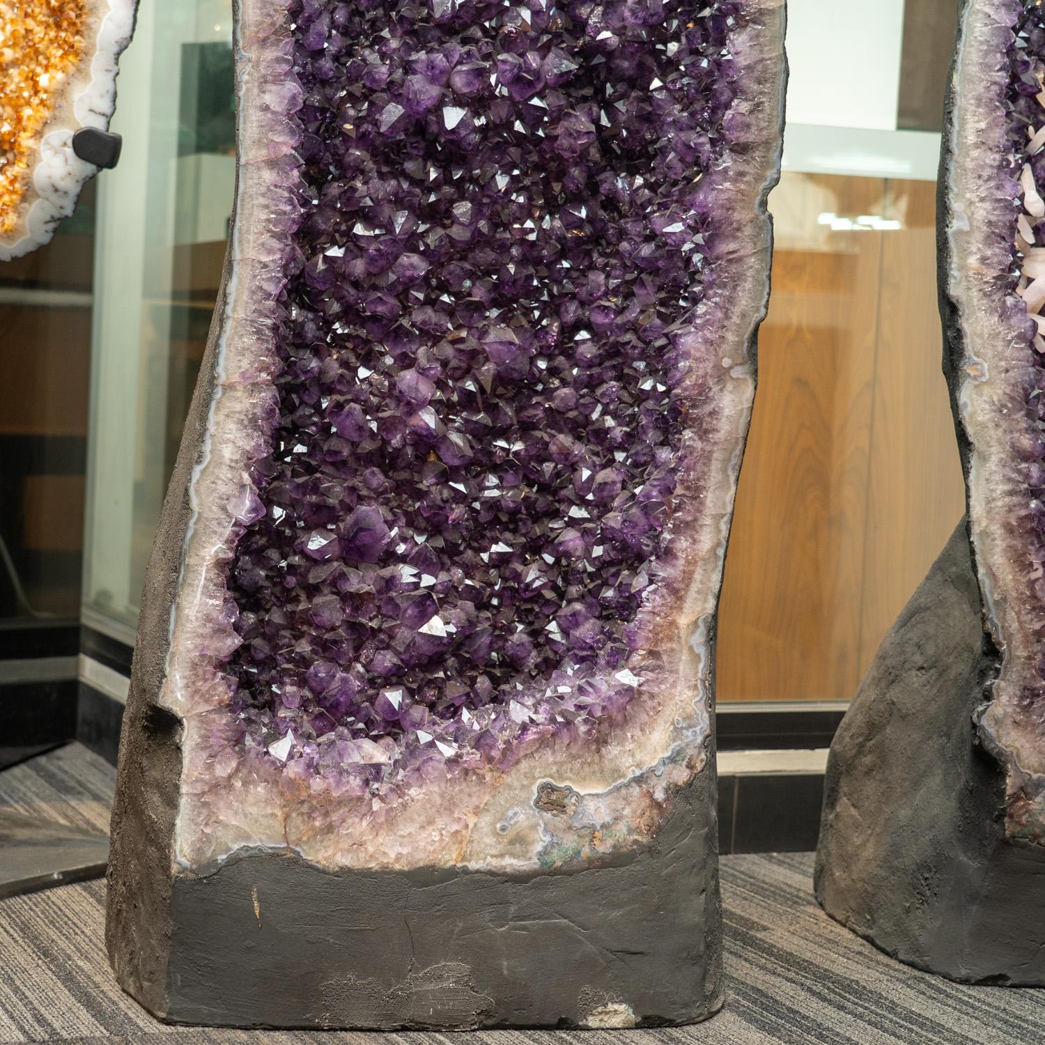 XXI secolo e contemporaneo Geode autentico a grappolo di ametista di grandi dimensioni (55