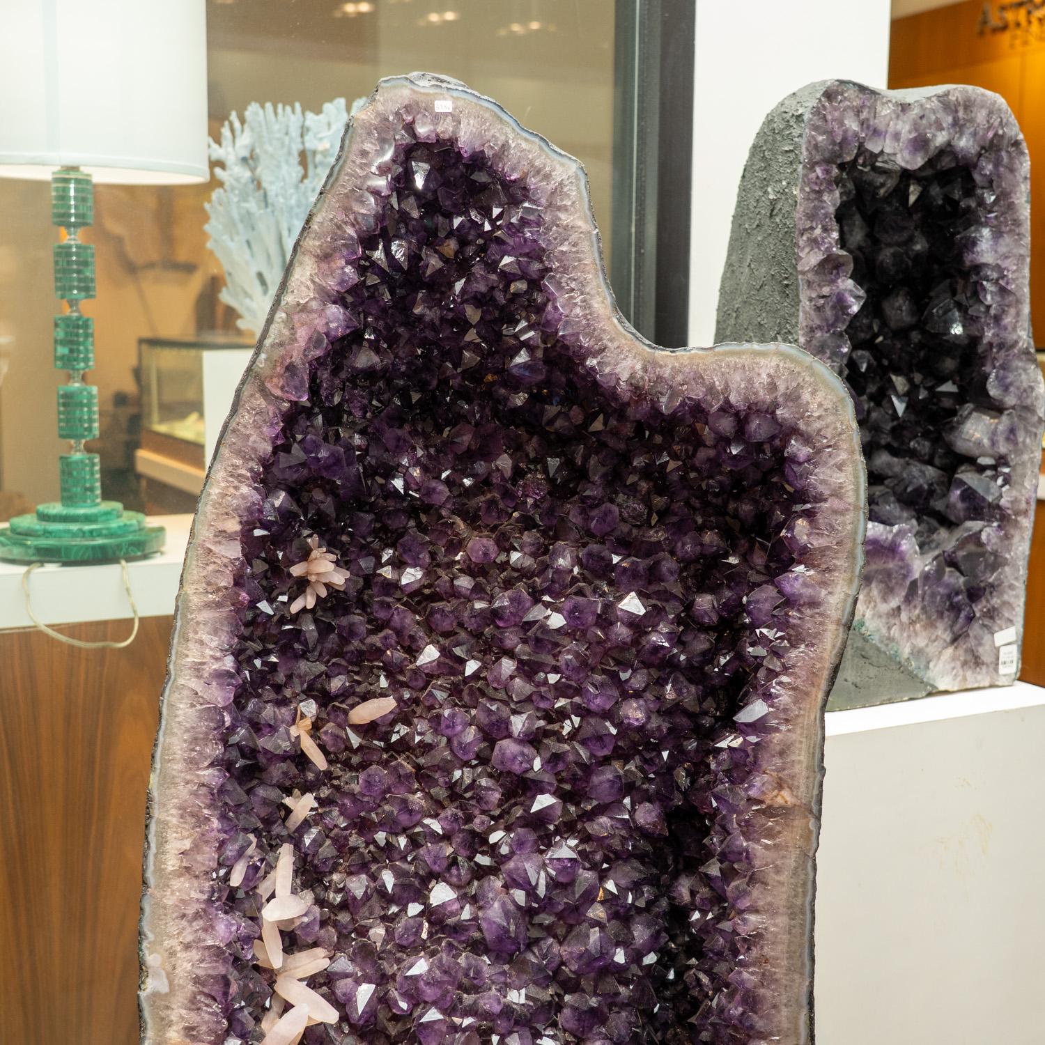 Contemporary Genuine Large (55'') Amethyst Cluster Geode from Brazil For Sale