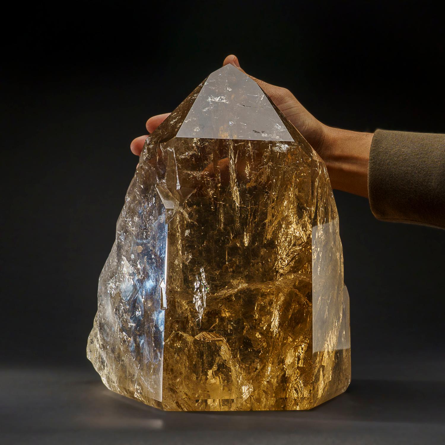 Brazilian Genuine Large Cathedral Smoky Quartz Crystal Point From Brazil (29 lbs) For Sale