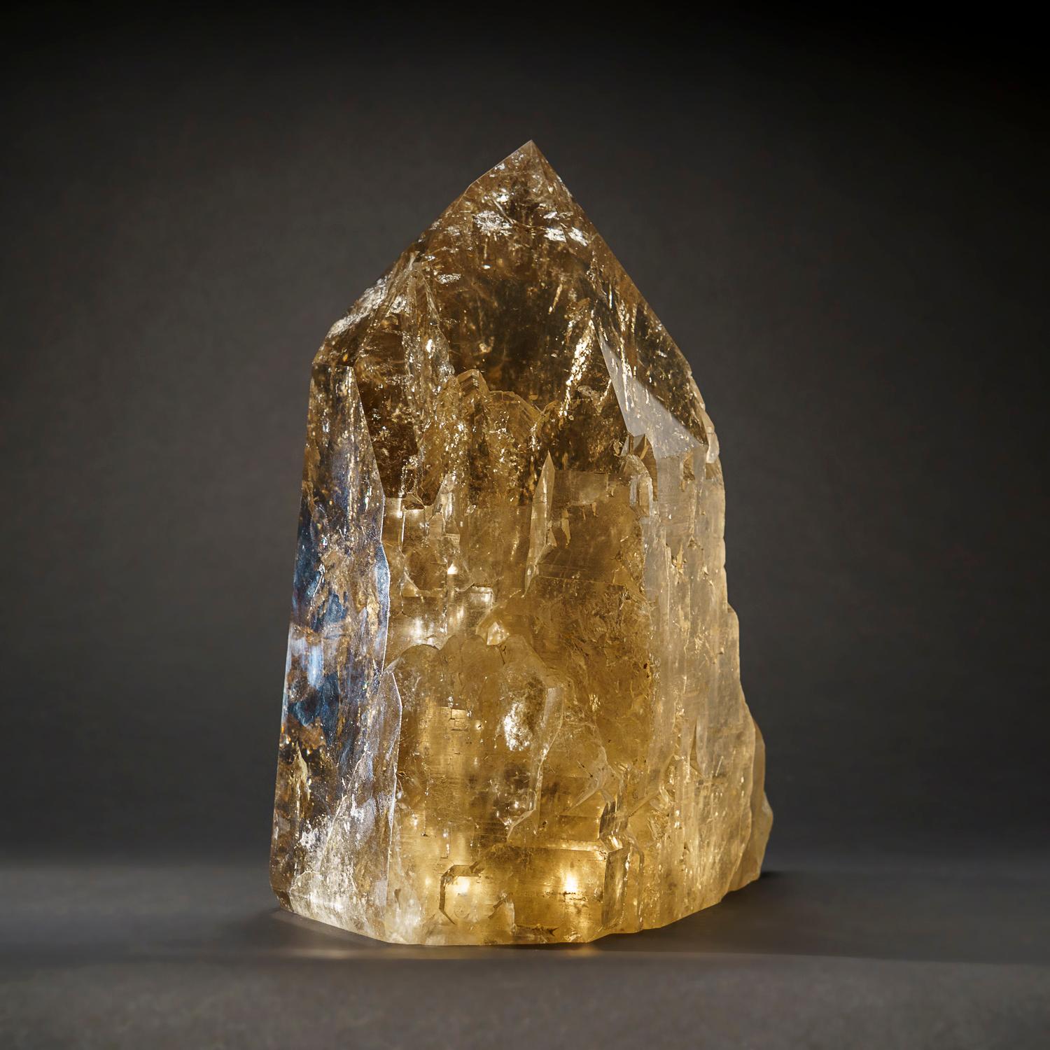Genuine Large Cathedral Smoky Quartz Crystal Point From Brazil (29 lbs) In New Condition For Sale In New York, NY