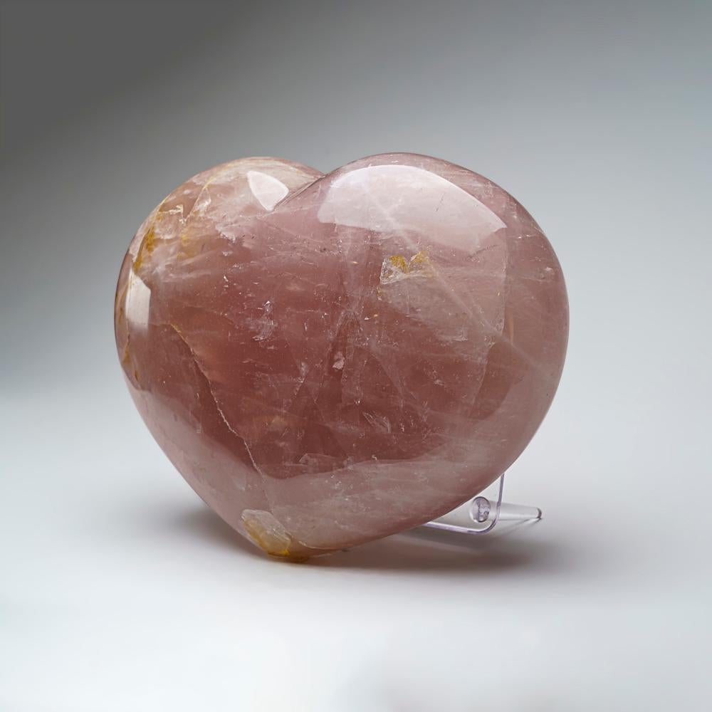 Genuine Large Polished Rose Quartz Heart from Brazil (18.6 lbs) In New Condition For Sale In New York, NY