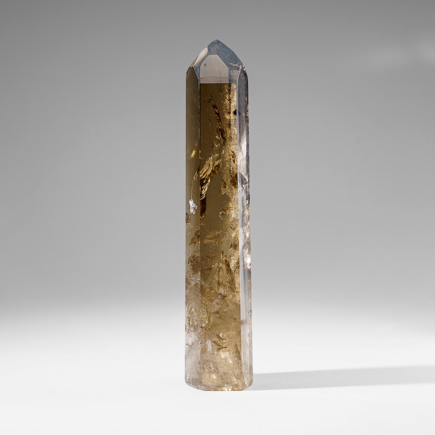 Brazilian Genuine Large Smoky Quartz Crystal Point From Brazil (1.65 lbs) For Sale
