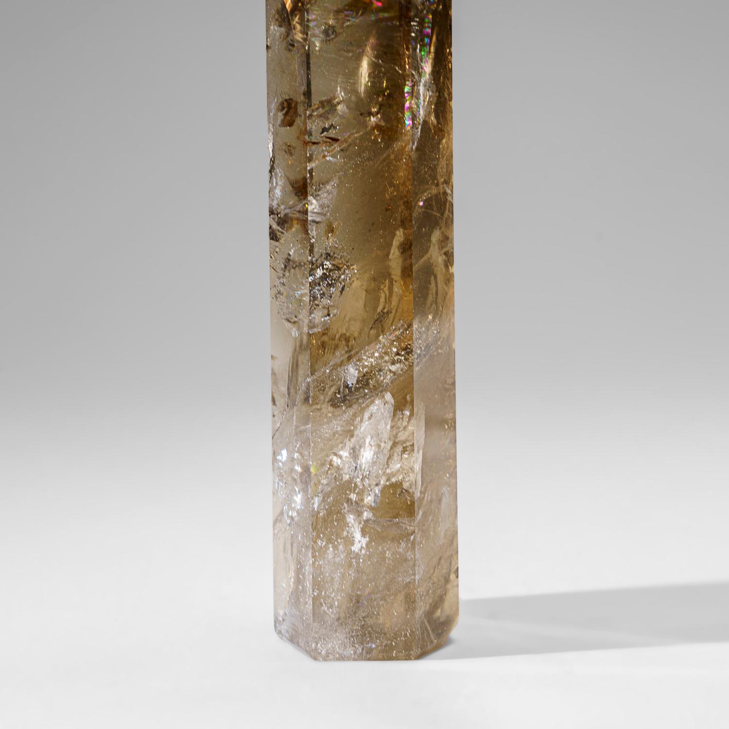 Contemporary Genuine Large Smoky Quartz Crystal Point From Brazil (1.65 lbs) For Sale