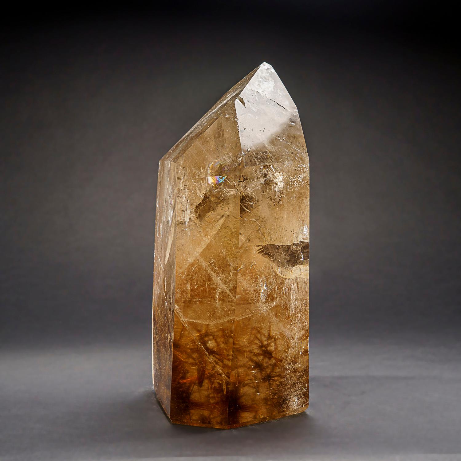 Genuine Large Smoky Quartz Crystal Point From Brazil (17.5 lbs) In New Condition For Sale In New York, NY