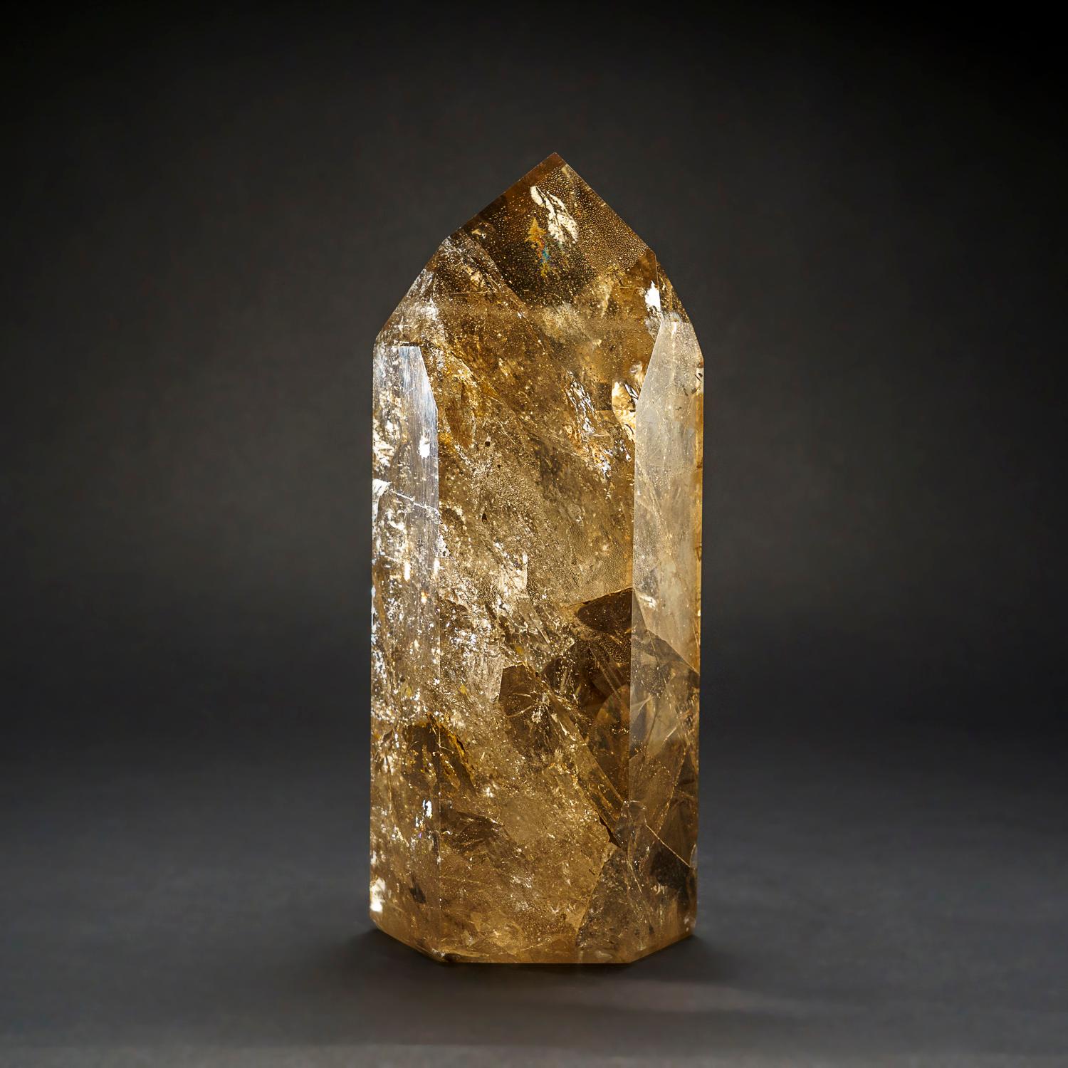 Brazilian Genuine Large Smoky Quartz Crystal Point From Brazil (8 lbs) For Sale