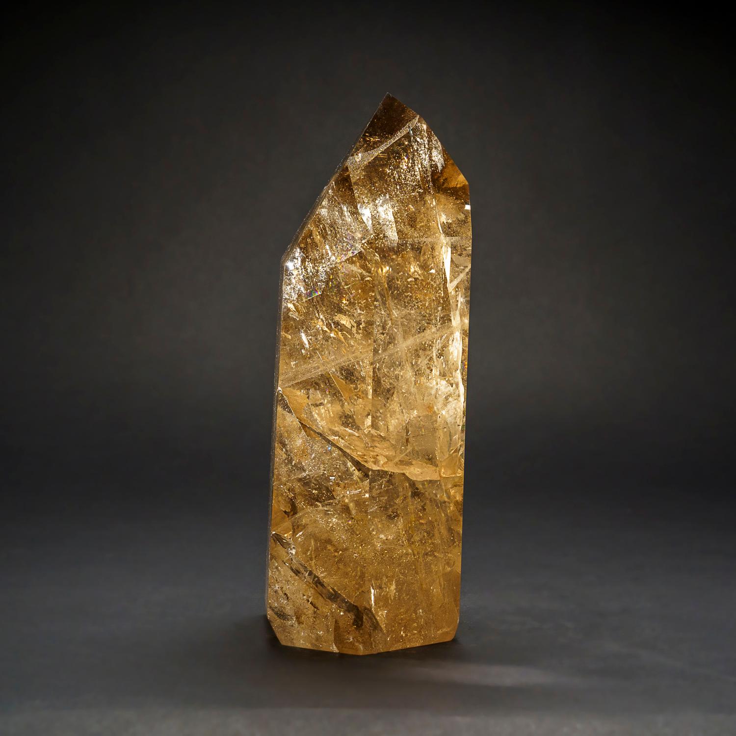 Genuine Large Smoky Quartz Crystal Point From Brazil (8 lbs) In New Condition For Sale In New York, NY
