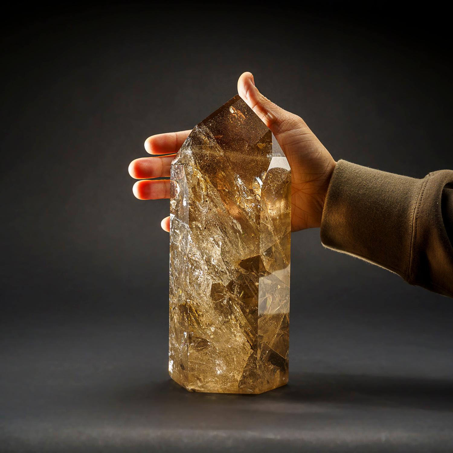 Other Genuine Large Smoky Quartz Crystal Point From Brazil (8 lbs) For Sale