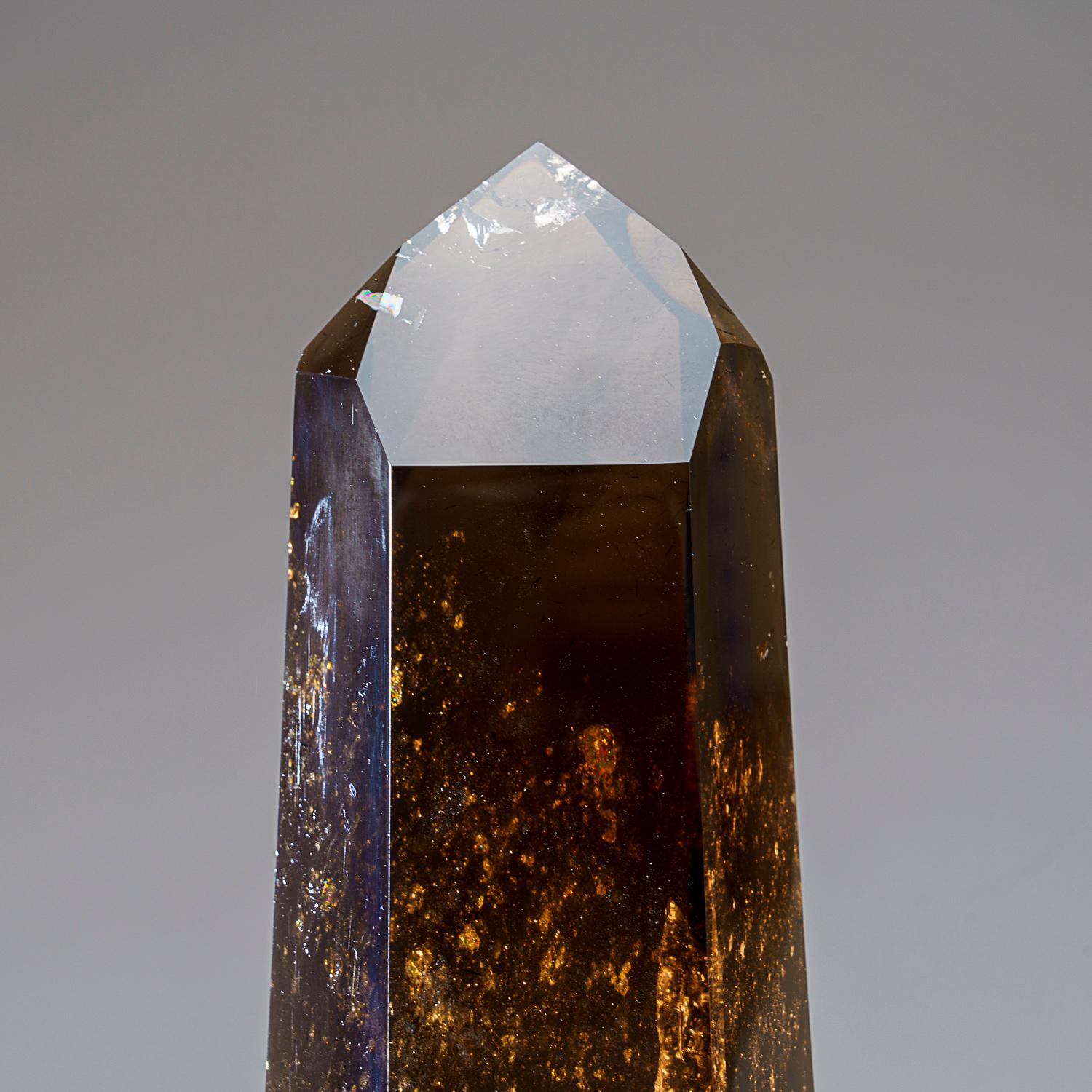 Contemporary Genuine Large Smoky Quartz Crystal Point From Brazil (9.5 lbs) For Sale