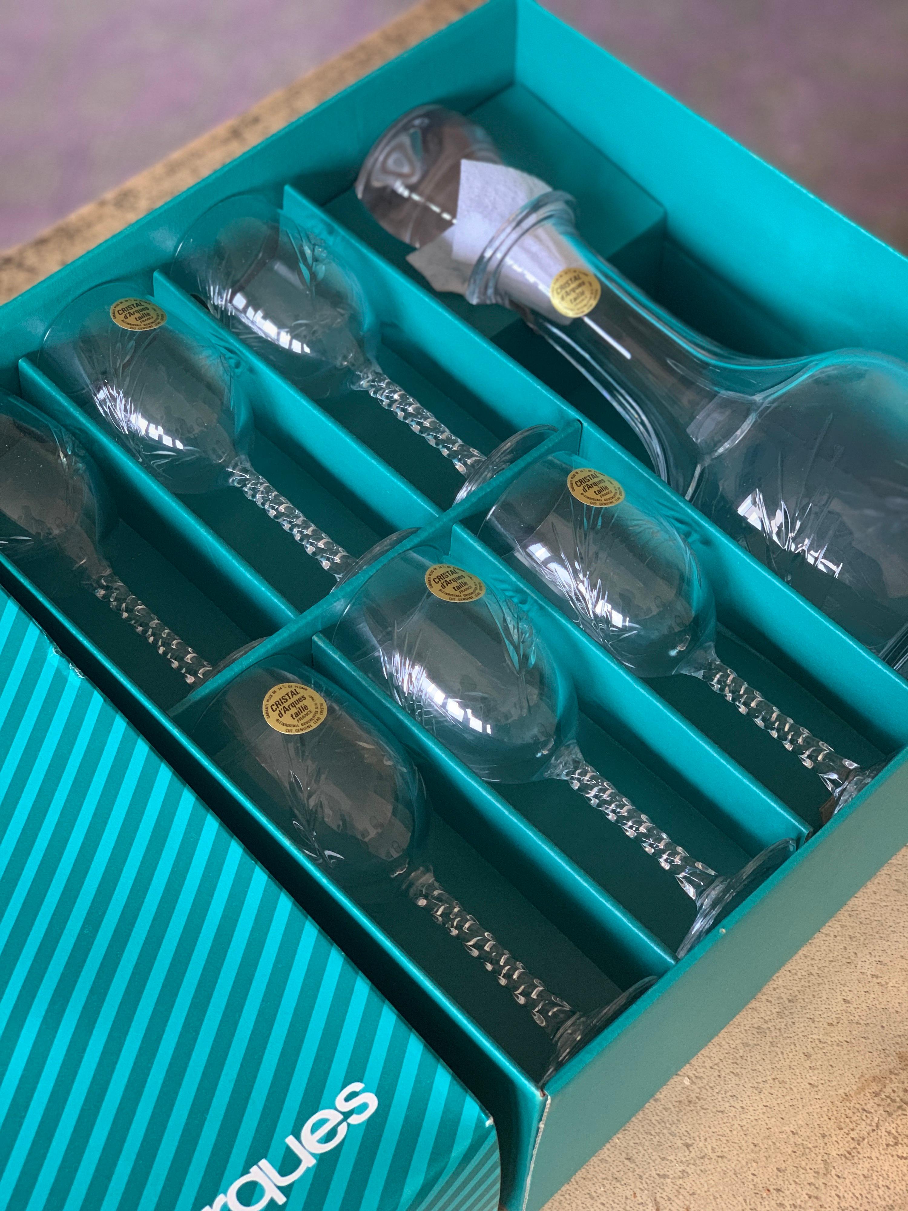 cristal d'arques france genuine lead crystal glasses