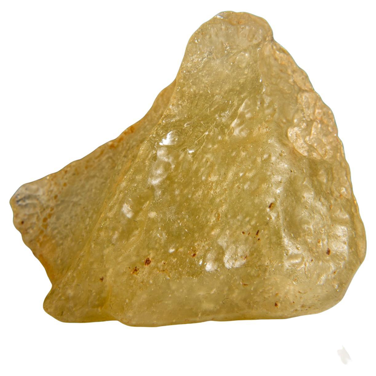 Tektite authentique en verre du désert de Liban dans une boîte d'exposition  (92,9 grammes)