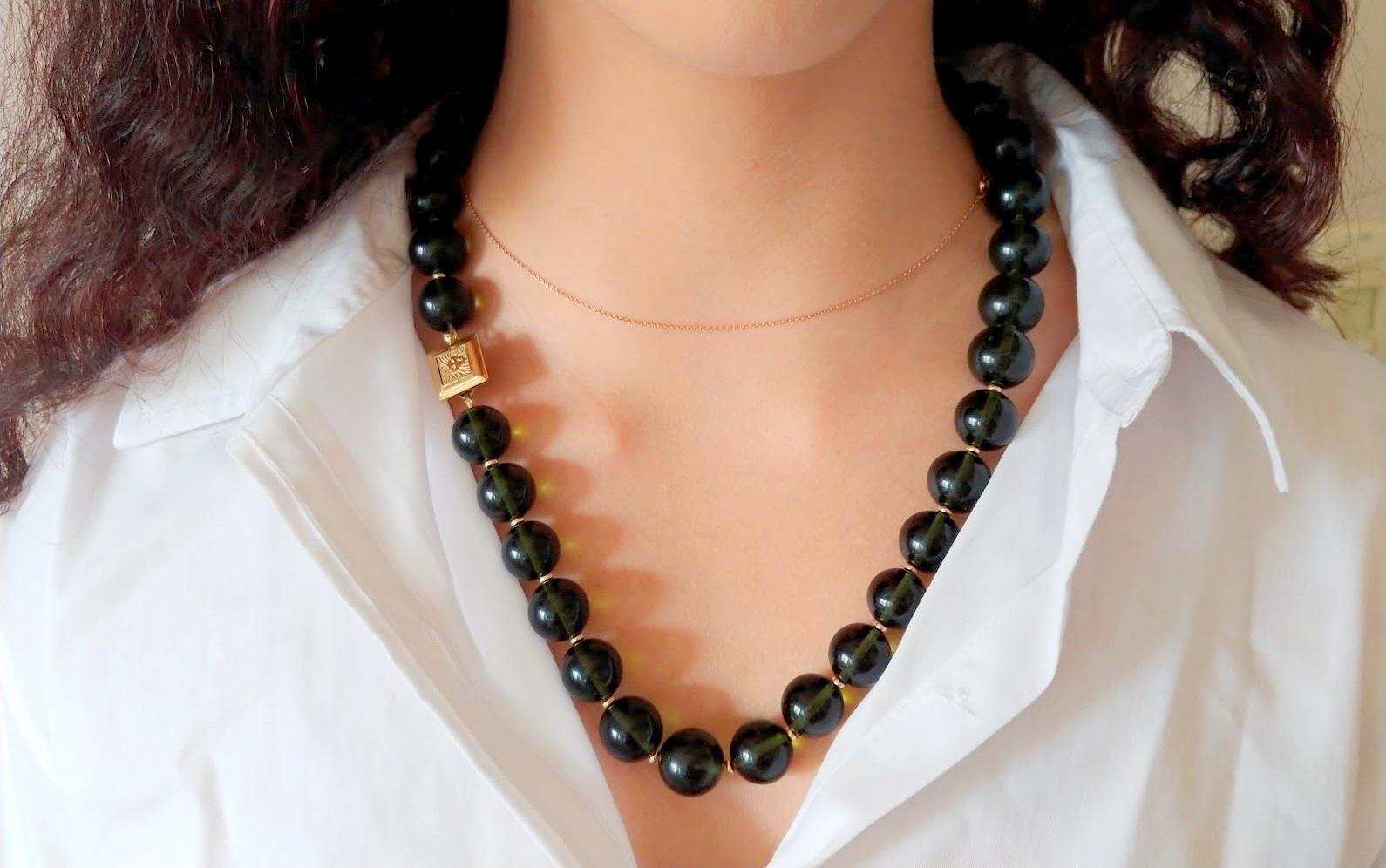 Women's Genuine Moldavite Necklace