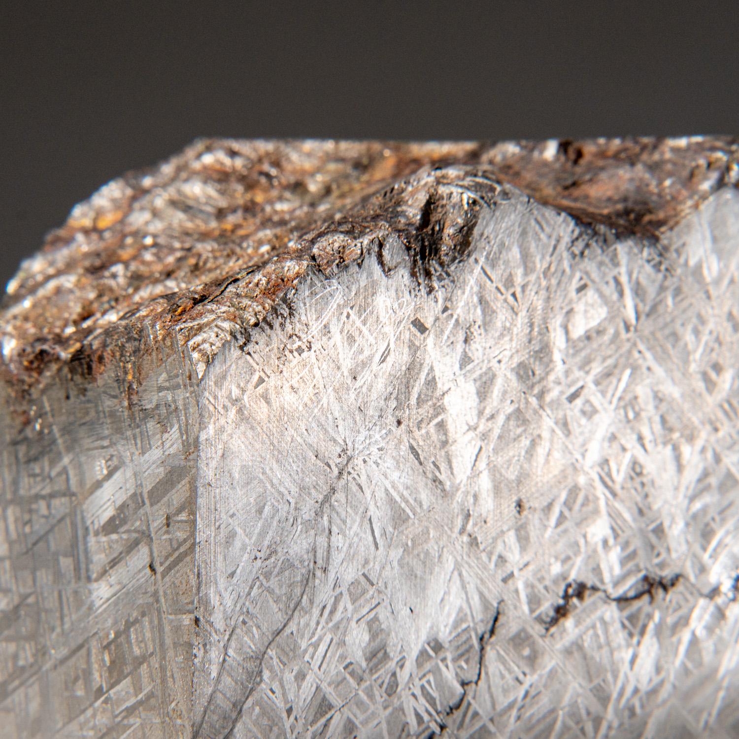 Rock Crystal Genuine Muonionalusta Meteorite (5.5 grams) For Sale