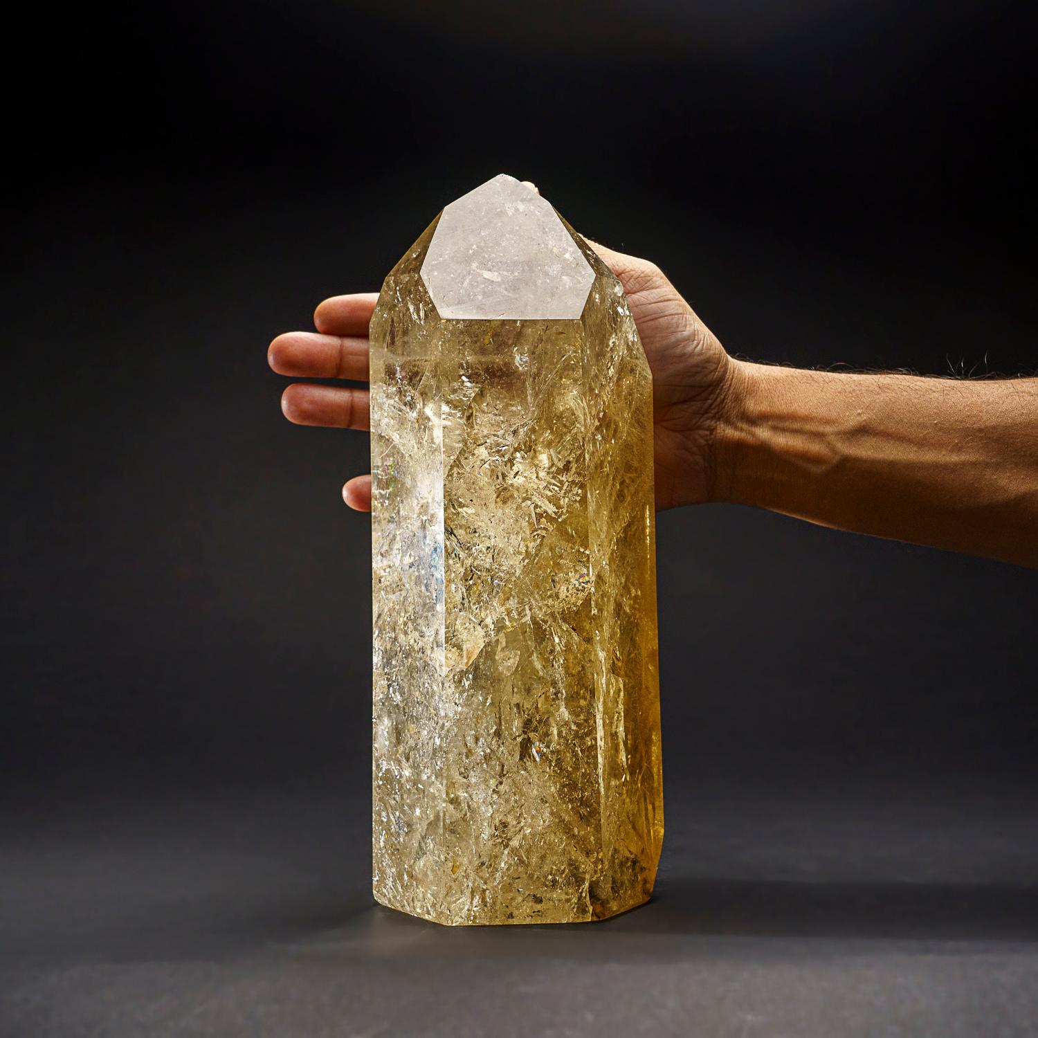 Brazilian Genuine Museum Quality Citrine Crystal Point from Brazil (10 lbs) For Sale