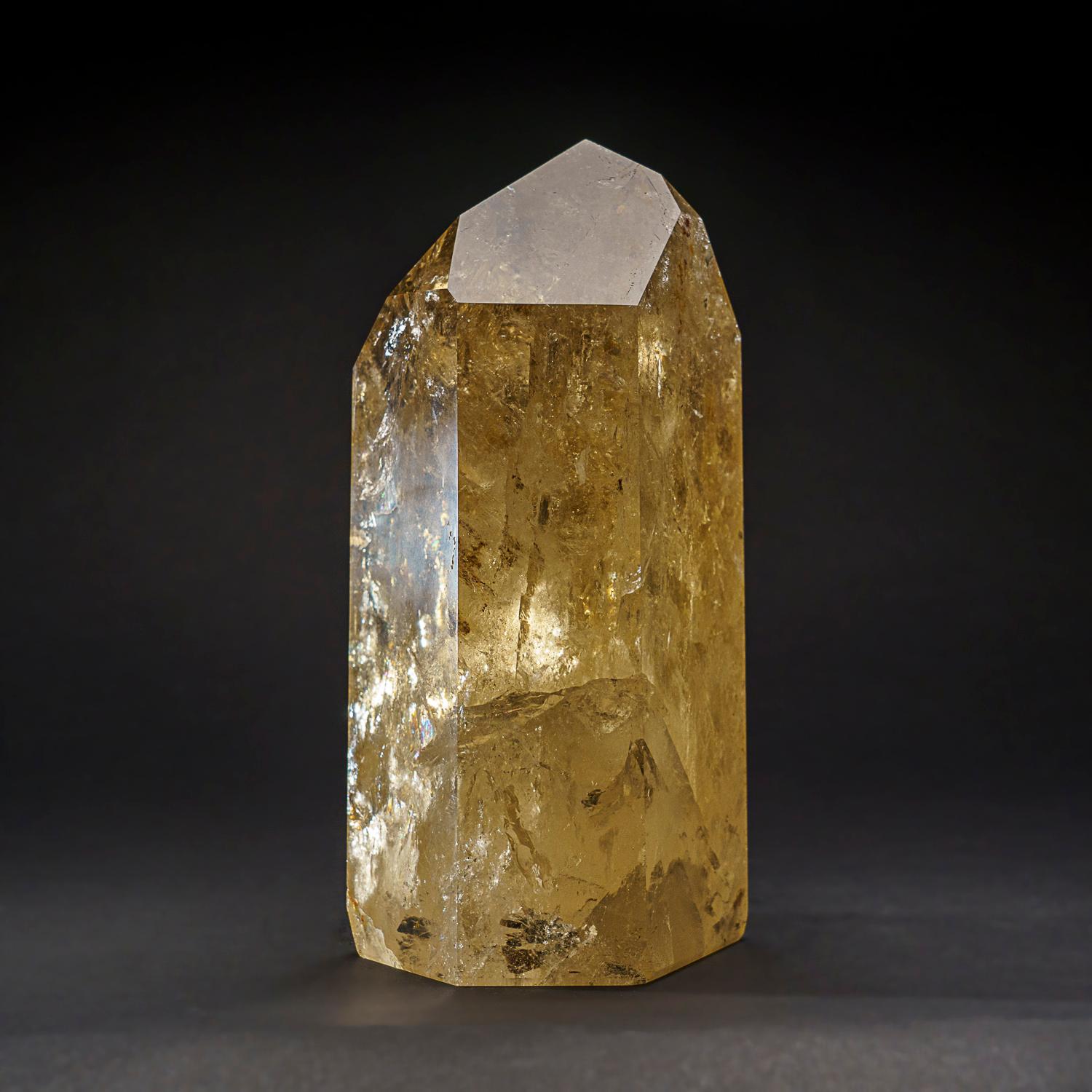 Brasiliano Punta di cristallo citrino autentico di qualità museale dal Brasile (12 lbs) in vendita