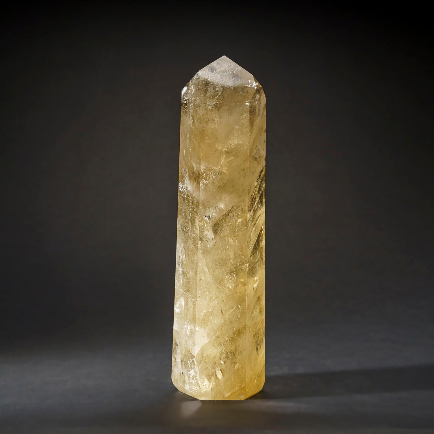 Brazilian Genuine Museum Quality Citrine Crystal Point from Brazil (5.5 lbs) For Sale